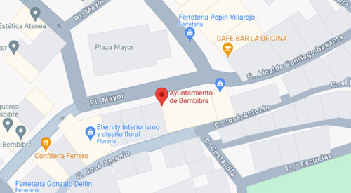 mapa Registro Civil Juzgado de Paz de Bembibre