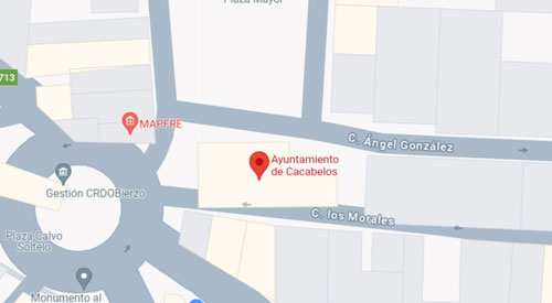 mapa Registro Civil Juzgado de Paz de Cacabelos