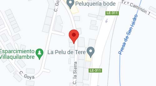 mapa Registro Civil Juzgado de Paz de Villaquilambre
